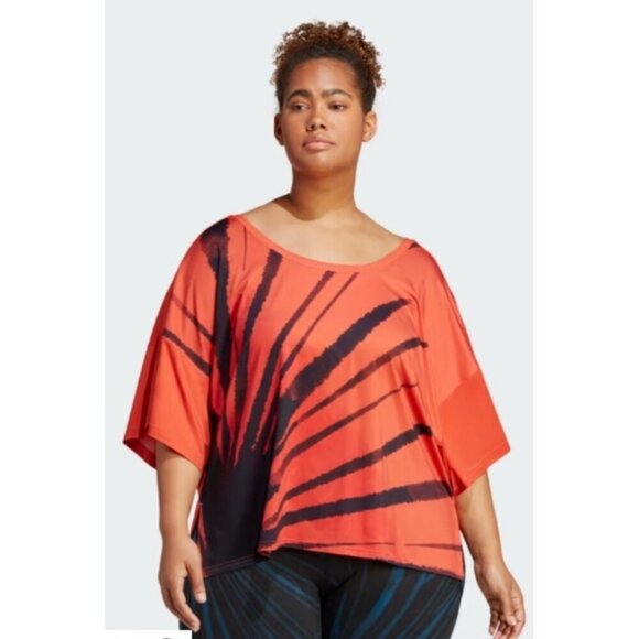 NWT PUMA Wicking Tee 11 HONORE Tye Dye Trace Scarlet Back Black Band Size 2X - Picture 2 of 7